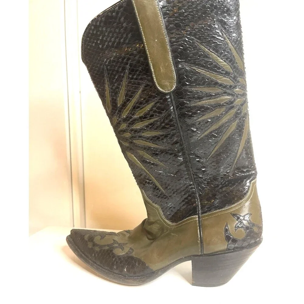 DIOR cowboy Snakeskin boots EXTREMELY RARE. Authentic Galliano 2005-era. - Picture 4 of 12